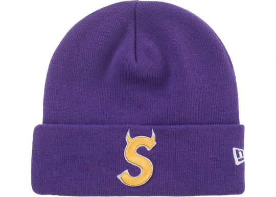 Supreme New Era Devil S Logo Beanie Purple - Clothing Accessory - Jawns on Fire Sneakers &amp; Shoes