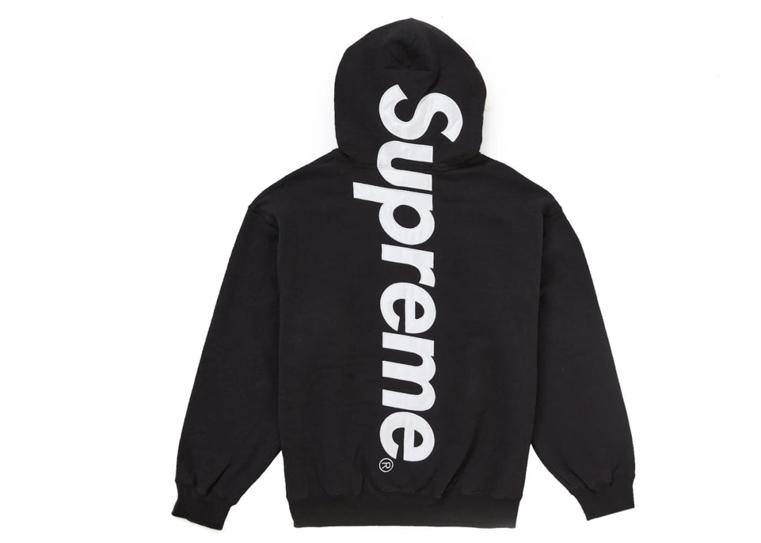 Supreme Satin Applique Hooded Sweatshirt FW24 Black - Clothing - Mens - Jawns on Fire Sneakers & Shoes