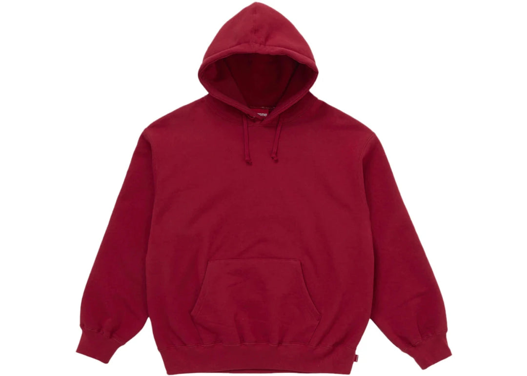 Supreme Satin Appliqué Hooded Sweatshirt (FW25) Red - Clothing - Mens - Jawns on Fire Sneakers & Shoes