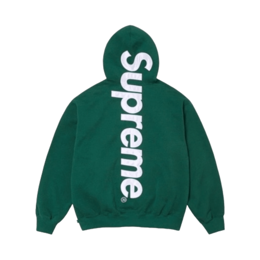 Supreme Satin Applique Sweatshirt - Green - Hoodie - Jawns on Fire Sneakers & Shoes