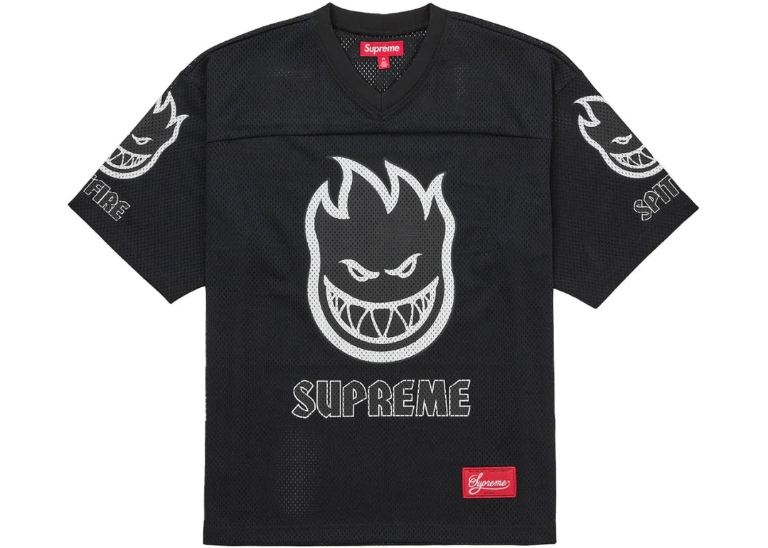 Supreme Spitfire Football Jersey Black - Clothing - Mens - Jawns on Fire Sneakers & Shoes