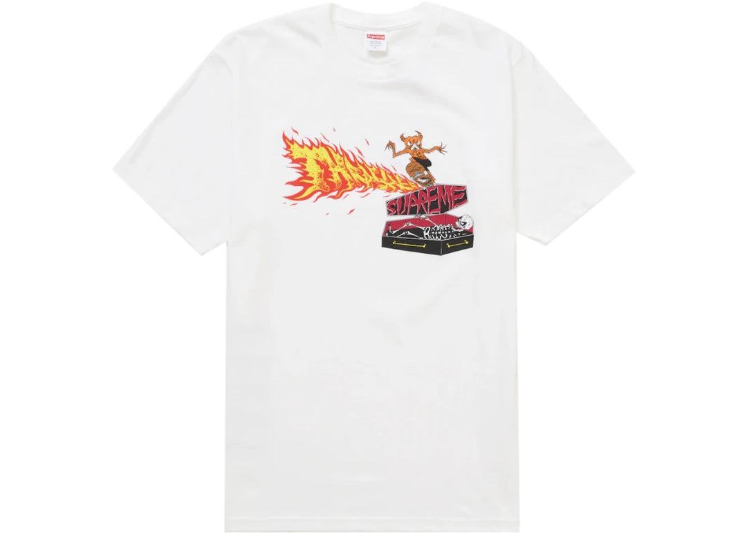 Supreme Thrasher Back Tail Tee White - Clothing - Mens - Jawns on Fire Sneakers & Shoes