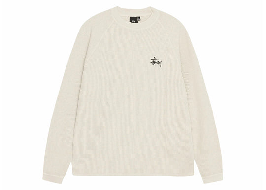 Stussy Raglan Thermal L/S Crew Bone