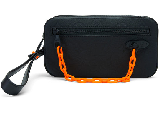 Louis Vuitton Pochette Volga Monogram Empreinte Orange Black STAFF Only