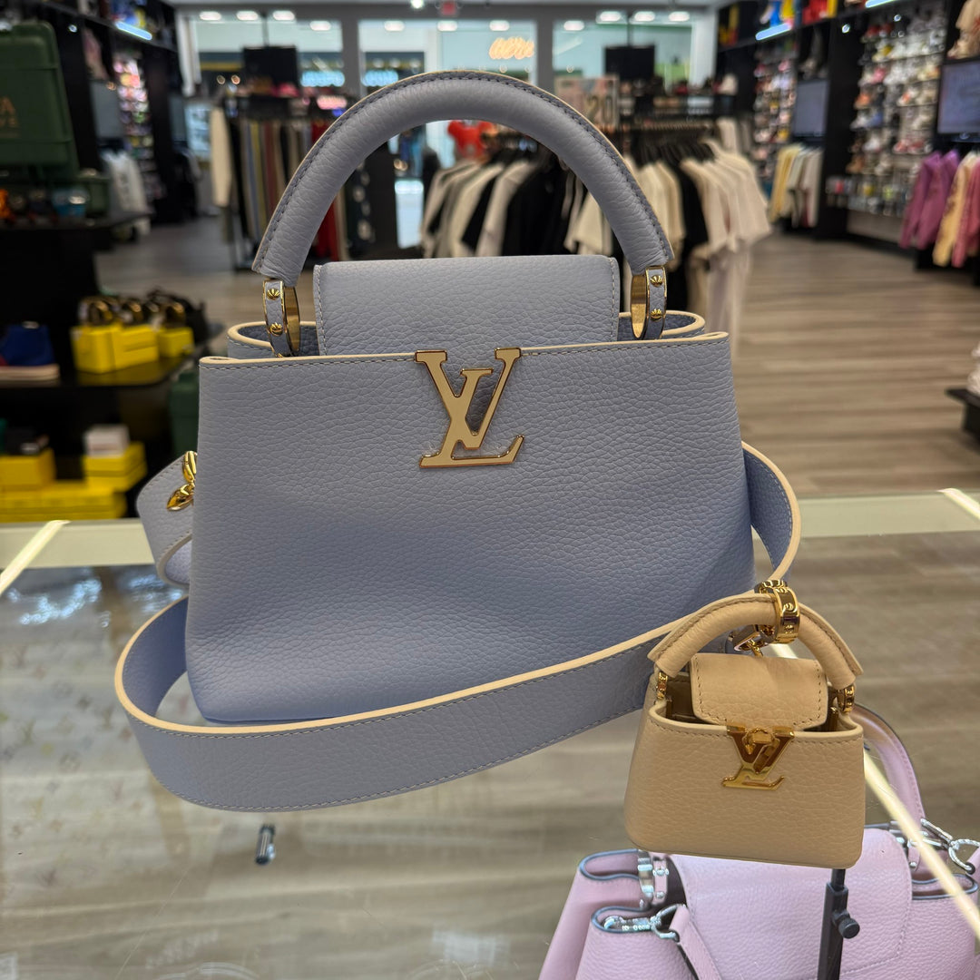 Louis Vuitton Capucine BB with MiniMe Orgasmic Blue Bag