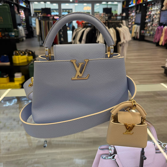 Louis Vuitton Capucine BB with MiniMe Orgasmic Blue Bag
