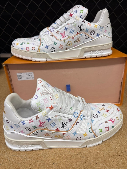 Takashi Murakami x Louis Vuitton Trainer 'White' (Men 13) Used - Sneakers - Jawns on Fire Sneakers & Shoes