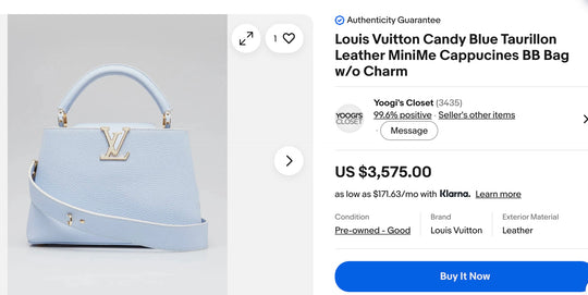 Louis Vuitton Capucine BB with MiniMe Orgasmic Blue Bag