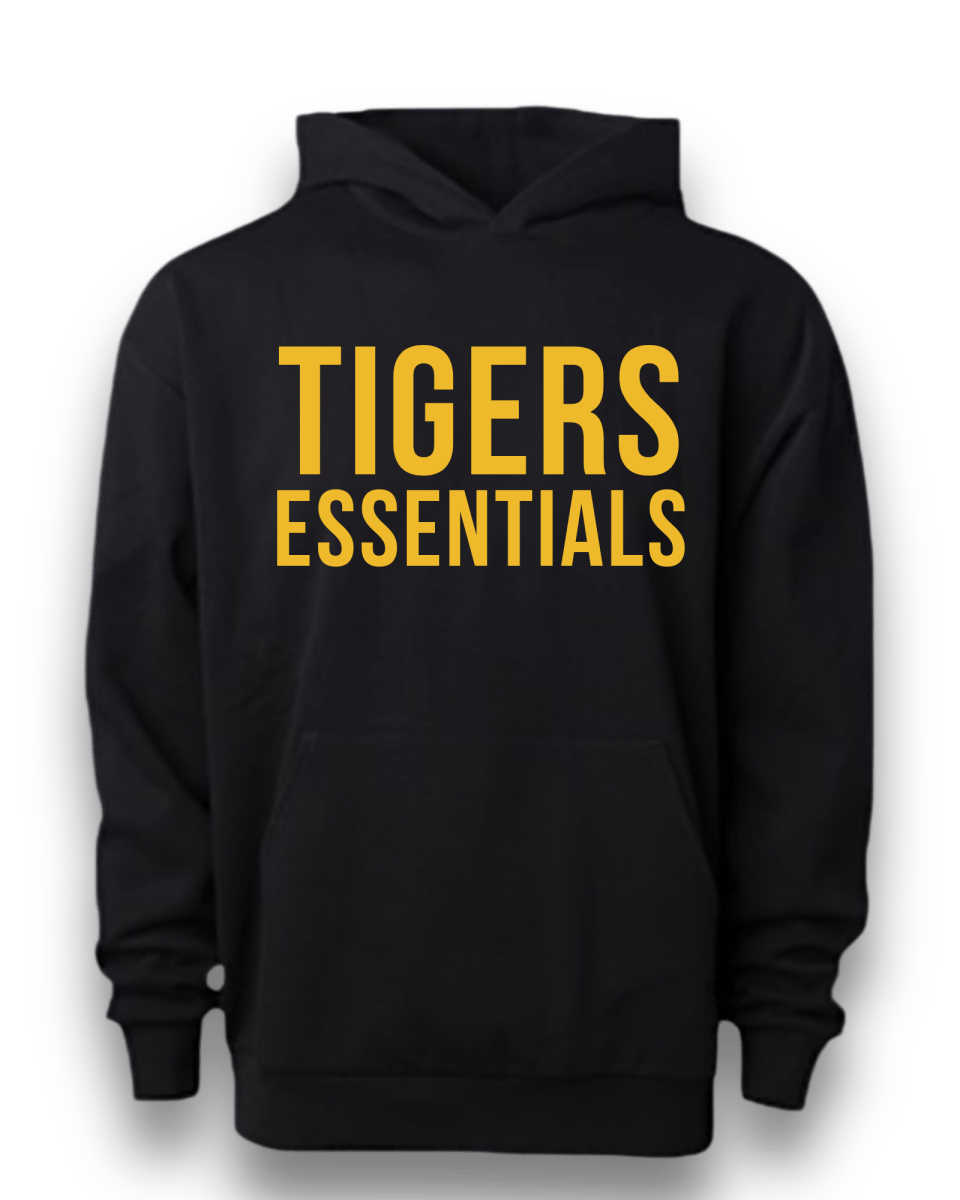 Tigers Essential - Super Black Hoodie - Hoodie - Jawns on Fire Sneakers & Shoes