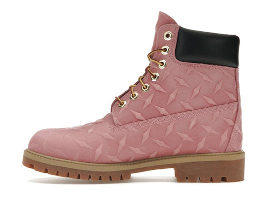 Timberland 6" Premium Waterproof Boot Supreme Diamond Plate Pink - Sneakers - Jawns on Fire Sneakers & Shoes