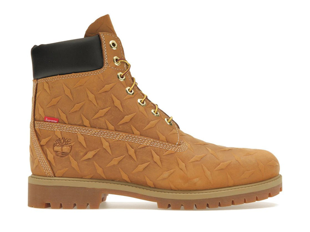 Timberland 6" Premium Waterproof Boot Supreme Diamond Plate Wheat - Sneakers - Jawns on Fire Sneakers & Shoes