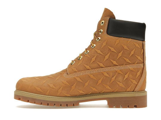 Timberland 6" Premium Waterproof Boot Supreme Diamond Plate Wheat - Sneakers - Jawns on Fire Sneakers & Shoes