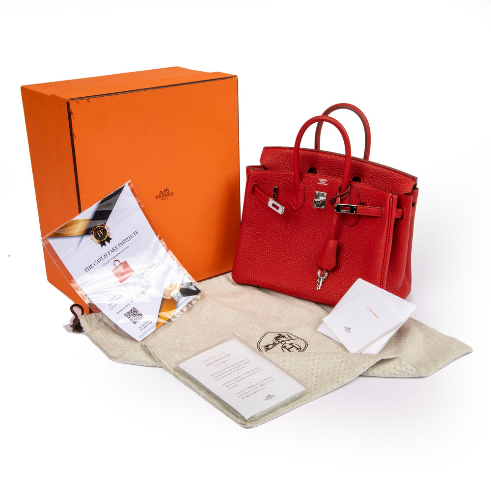 Hermès Birkin 25 Rouge de Coeur Togo Palladium Hardware