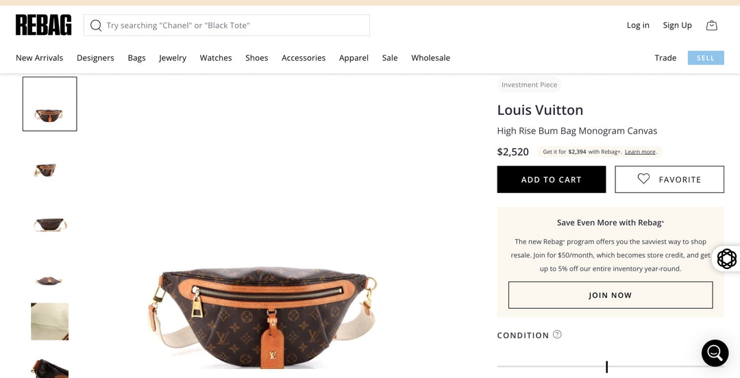 Louis Vuitton High Rise Bumbag Monogram
