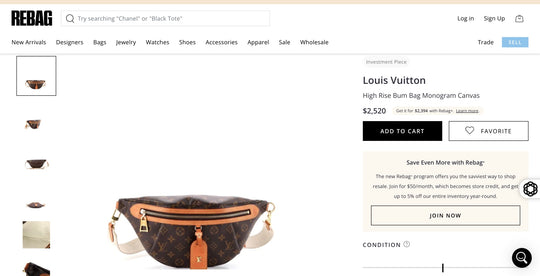 Louis Vuitton High Rise Bumbag Monogram