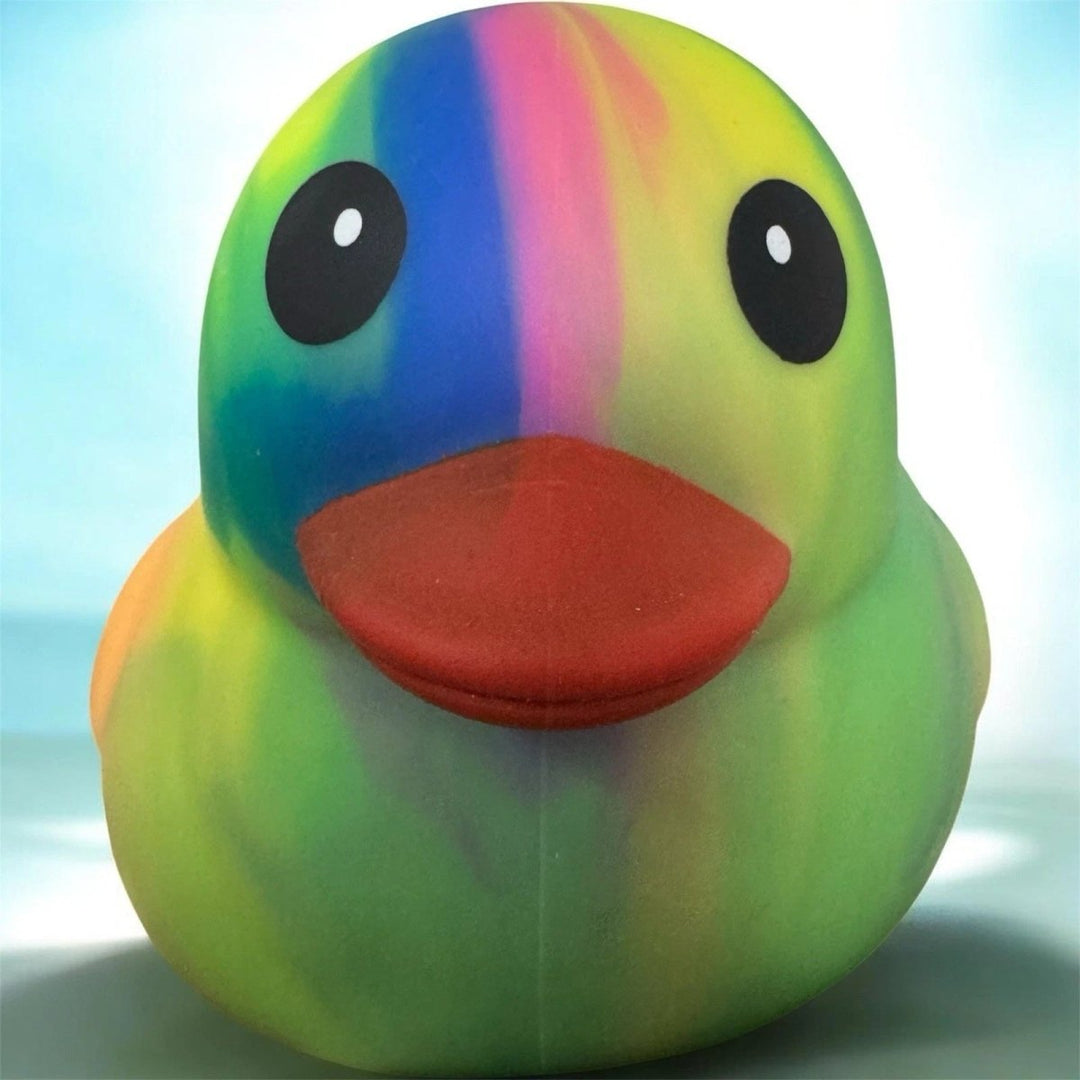 Toymendous Squishy Tie Die Jumbo Rubber Duck Squeezy Toy Stress Relief - Sensory Toys - Jawns on Fire Sneakers & Shoes