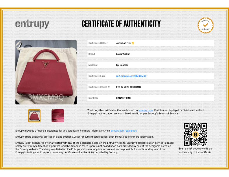 Louis Vuitton Rubis Taurillon Leather Capucines BB Bag M52689