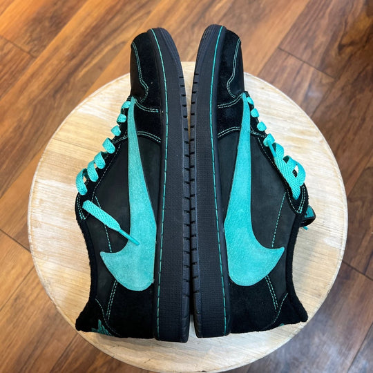 Travis Scott x Air Jordan 1 Low 'Black Phantom Tiffany' - Exclusive Custom - Sneakers - Jawns on Fire Sneakers & Shoes