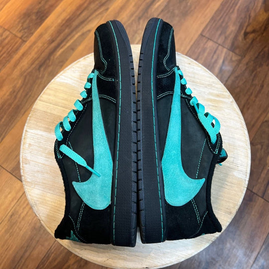 Travis Scott x Air Jordan 1 Low 'Black Phantom Tiffany' - Exclusive Custom - Sneakers - Jawns on Fire Sneakers & Shoes
