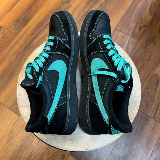 Travis Scott x Air Jordan 1 Low 'Black Phantom Tiffany' - Exclusive Custom - Sneakers - Jawns on Fire Sneakers & Shoes
