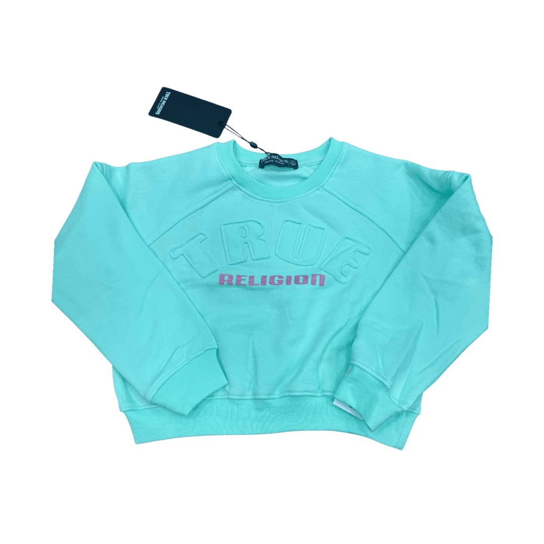 True Religion 2 Piece Set Teal Crewneck - Clothing - Kids - Jawns on Fire Sneakers & Shoes