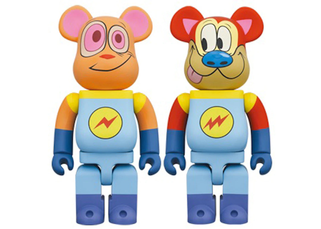 Bearbrick Ren &amp; Stimpy Space Madness 400% Set of 2