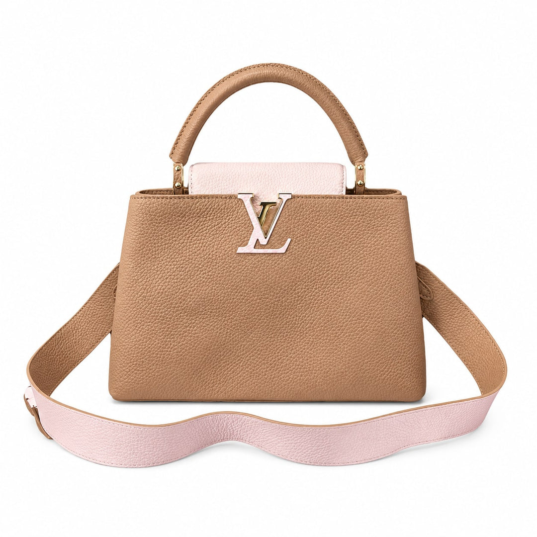 Louis Vuitton Capucine MM Leather Two-Tone Handbag