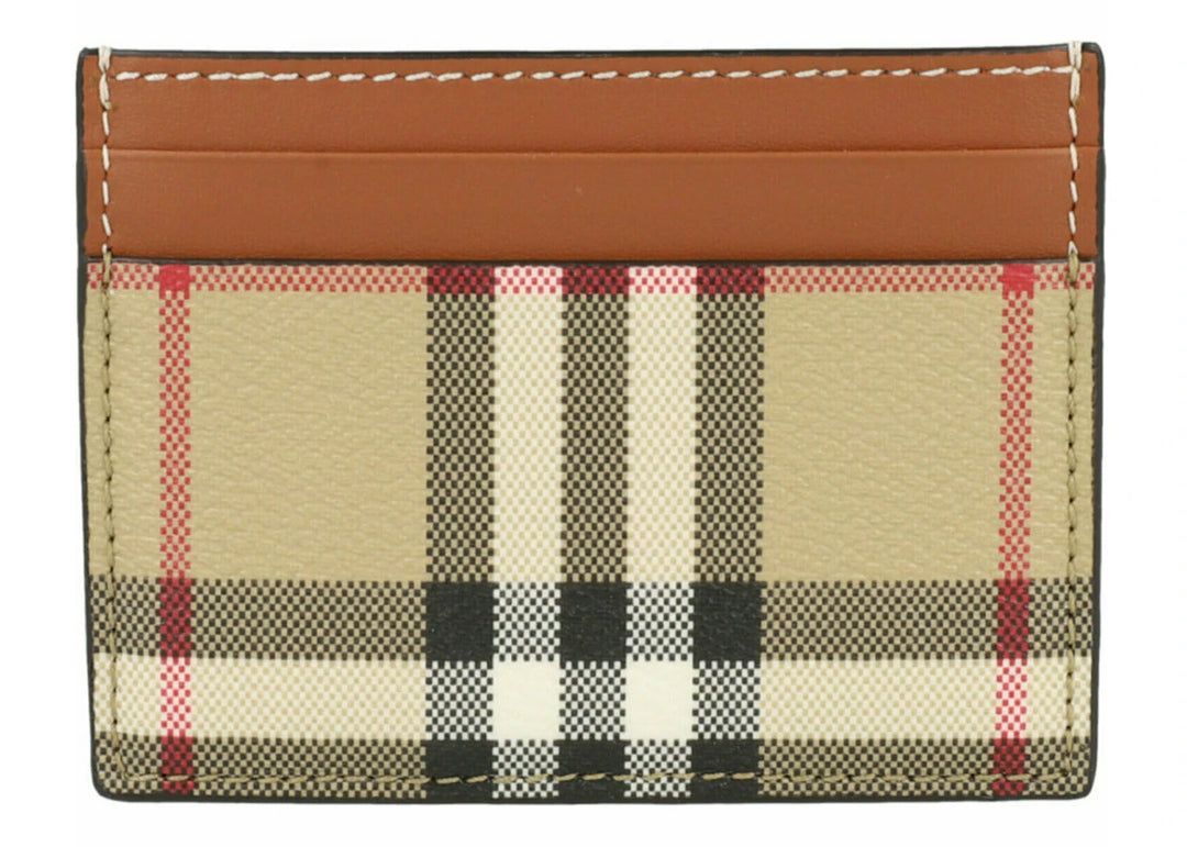 Burberry Sandon Check Card Holder Archive Beige