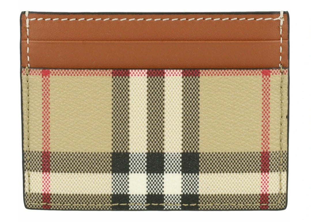 Burberry Sandon Check Card Holder Archive Beige