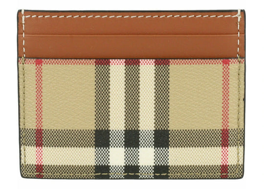 Burberry Sandon Check Card Holder Archive Beige