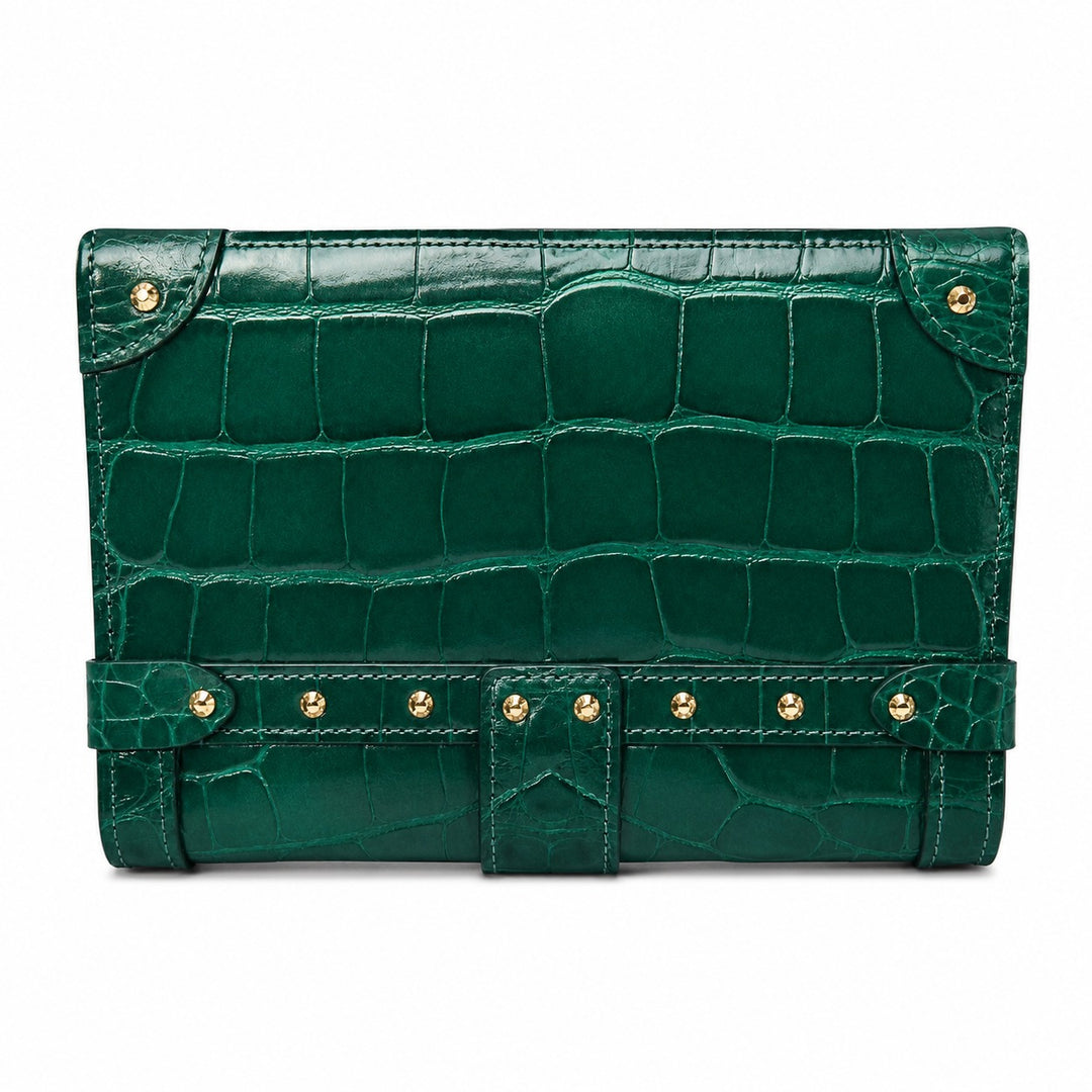 Louis Vuitton Alligator Trunk Chain Wallet Brilliant Green