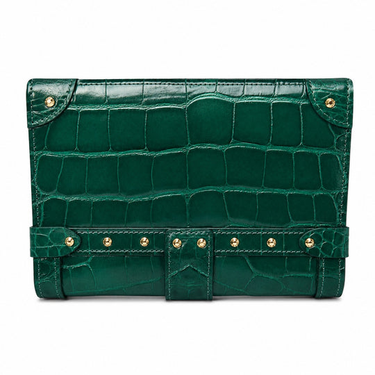 Louis Vuitton Alligator Trunk Chain Wallet Brilliant Green