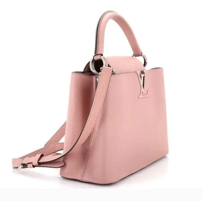 Louis Vuitton Pink Capucines Bag Leather PM Satchel - AH0177