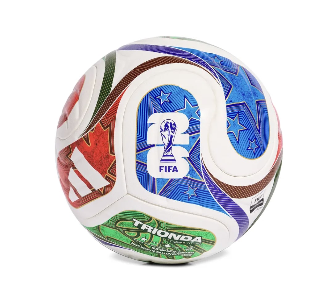 adidas FIFA World Cup 2026 Trionda Training Ball White/Solar Blue/Hi-Res Red/Flash Lime
