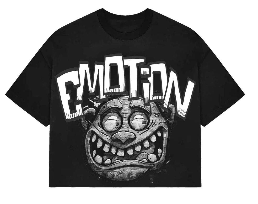 Mixed Emotions Black “Monster” Cropped Tee