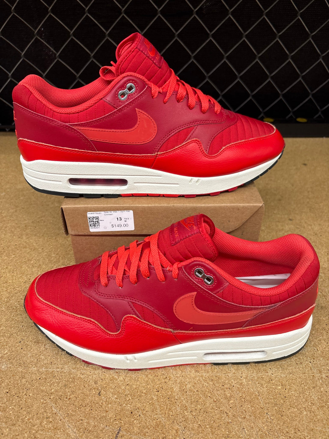 Nike Air Max 1 Gym Red Crimson Men 13 Used
