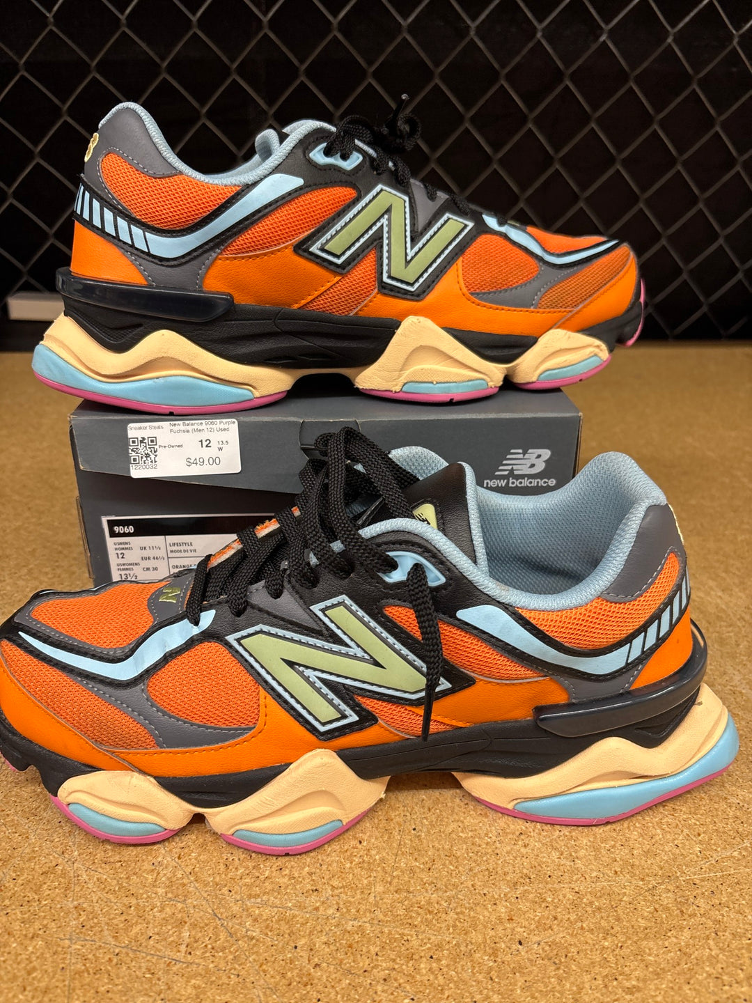 New Balance 9060 Purple Fuchsia (Men 12) Used