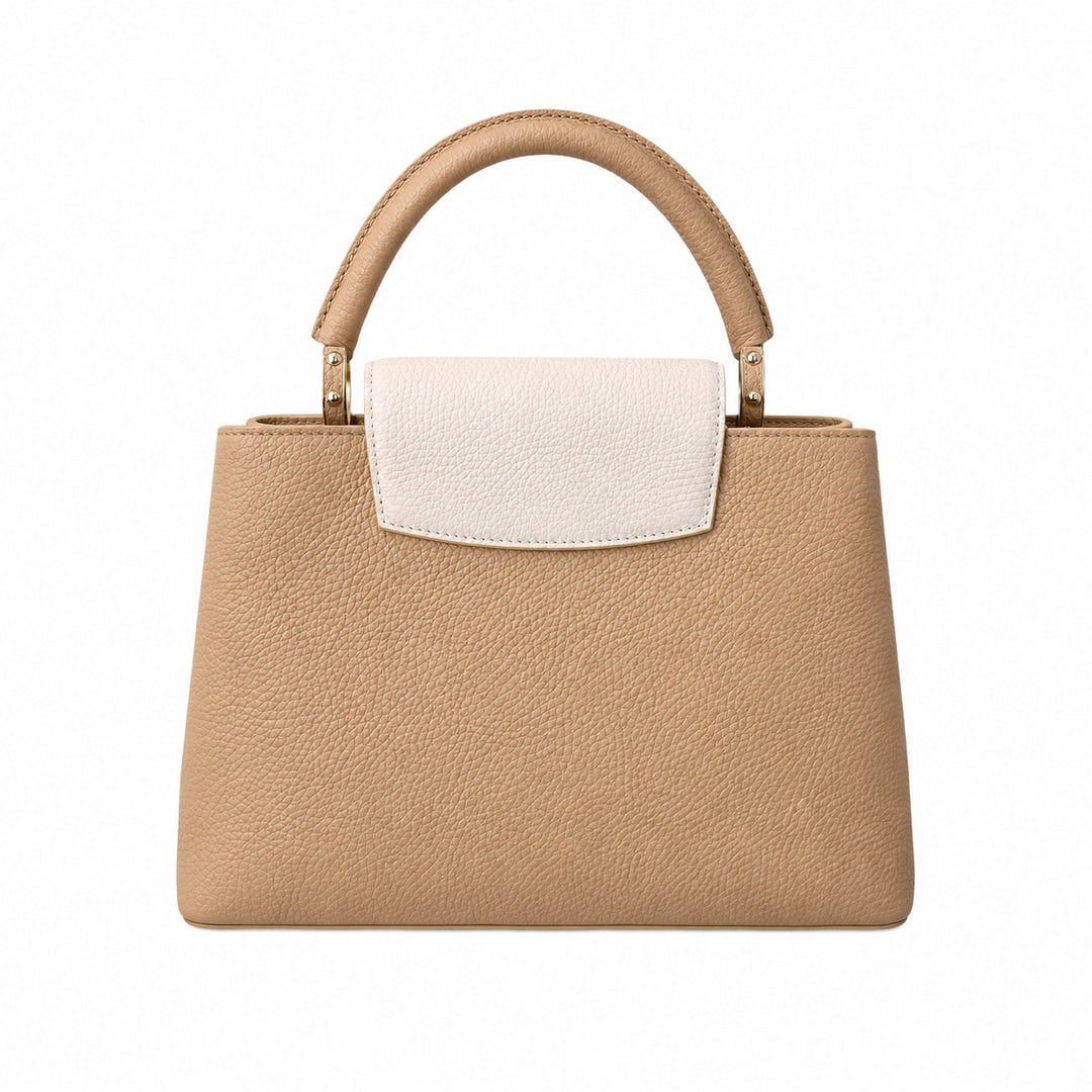 Louis Vuitton Capucine MM Leather Two-Tone Handbag
