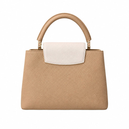 Louis Vuitton Capucine MM Leather Two-Tone Handbag