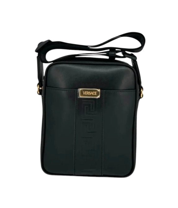 Versace Leather Crossbody Bag | Black | 17cm - Handbags - Jawns on Fire Sneakers & Shoes