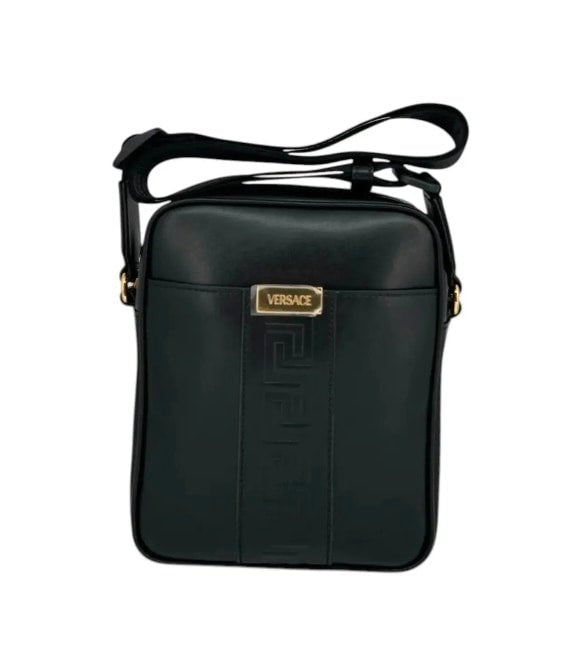 Versace Leather Crossbody Bag | Black | 17cm - Handbags - Jawns on Fire Sneakers &amp; Shoes