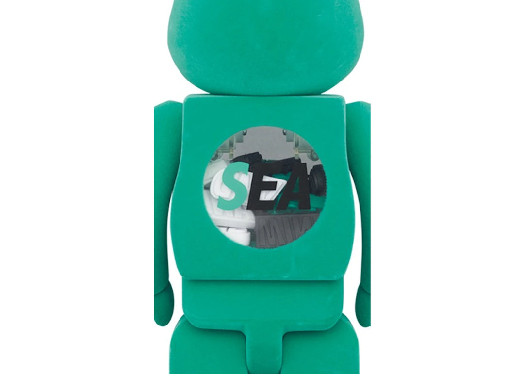 Bearbrick x atmos Wind and Sea Type-2 100% & 400% Set Green