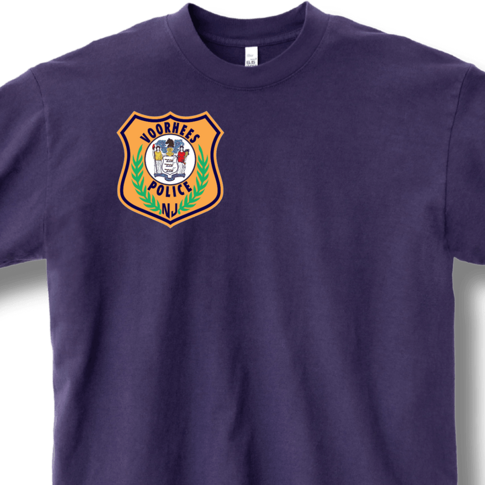 Voorhees Police - Premium T-Shirt - Unisex - Colored Logo - Front Only - Short Sleeve - Jawns on Fire Sneakers & Shoes