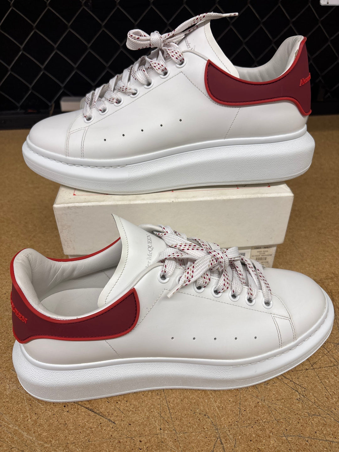 Alexander McQueen White/Red Mens 12 Used
