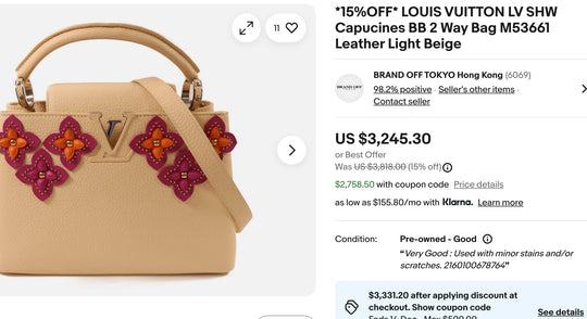 Louis Vuitton Capucines BB Flower Tinsel Handbag M53661