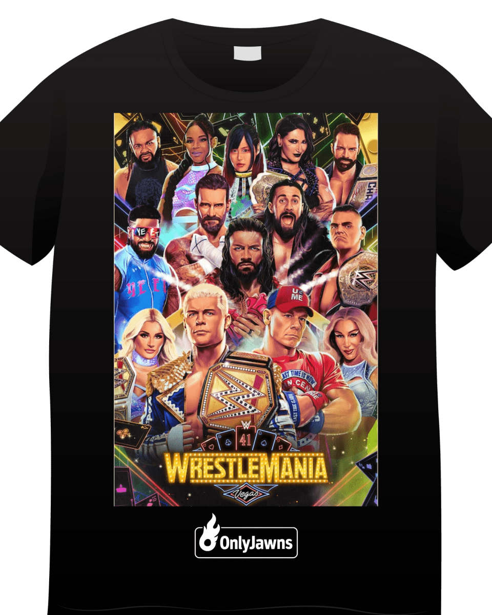 WrestleMania 41 Wrestlers - Original Jawns - Black T-Shirt - T-Shirt - Jawns on Fire Sneakers & Shoes