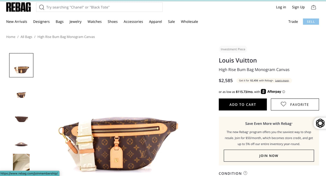 Louis Vuitton High Rise Bumbag Monogram