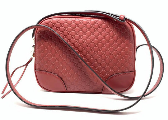 Gucci Bree Crossbody Microguccissima Hibiscus Red