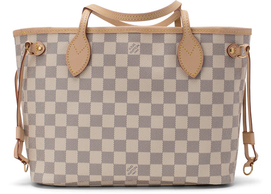 Louis Vuitton Neverfull Damier Azur MM Beige Lining