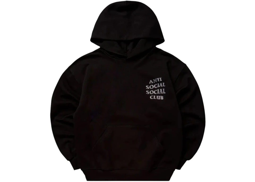 Anti Social Social Club Rhinestone Mind Games Hoodie Black